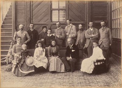 Vizekönigliche Gesellschaft in Shimla (Rückseite) von Raja Deen Dayal