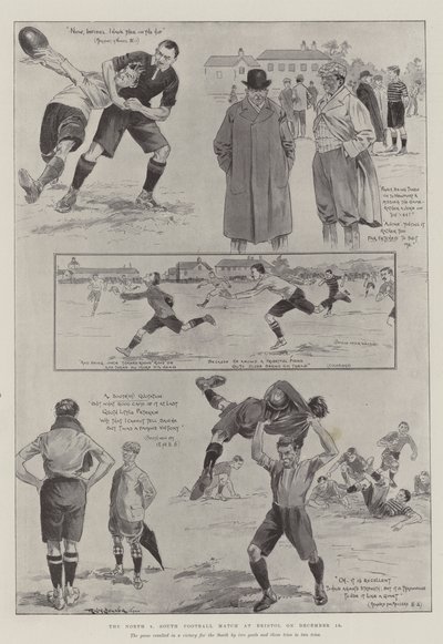 Das Nord-gegen-Süd-Fußballspiel in Bristol, am 15. Dezember von Ralph Cleaver