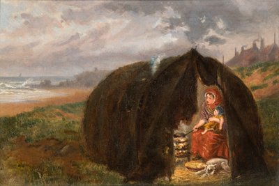 Zigeuner am Strand bei South Shields, 1876 von Ralph Hedley
