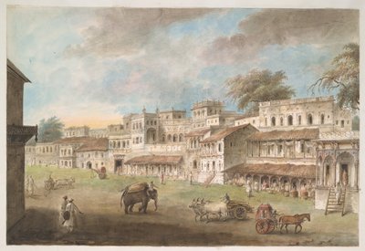 Ansicht einer Seite der Hauptstraße in der indischen Stadt Patna von Ram Sita