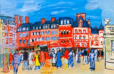 Häuser in Trouville von Raoul Dufy