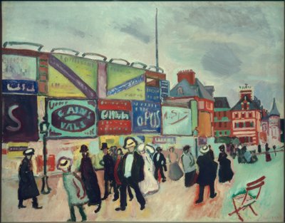 Die Plakate in Trouville von Raoul Dufy