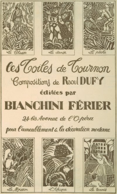 Werbung für die Tücher von Tournon von Raoul Dufy