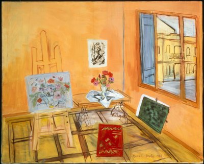 Atelier mit Blumenstrauß von Raoul Dufy