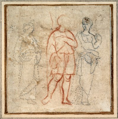 Aeneas begleitet von Dido, Studie für die Randdarstellung (3. Abteilung links) des 