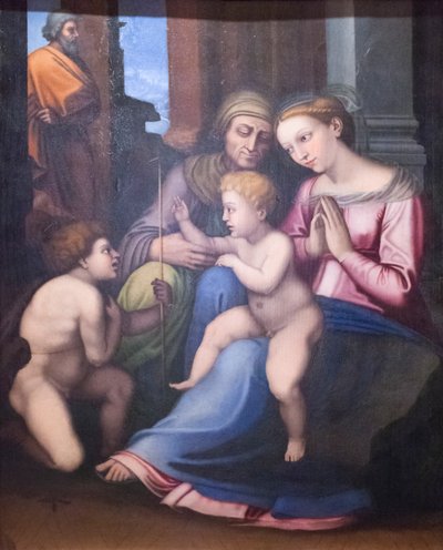 Heilige Familie mit St. Elisabeth und Johannes dem Täufer von Raphael (1483 1520)