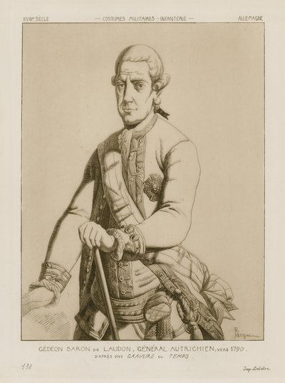 Baron Gideon von Laudon, österreichischer General, um 1790 von Raphael Jacquemin
