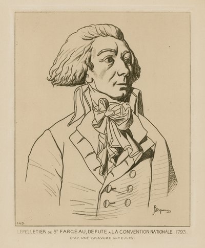 Louis-Michel le Peletier, Abgeordneter des Nationalkonvents, 1793 von Raphael Jacquemin