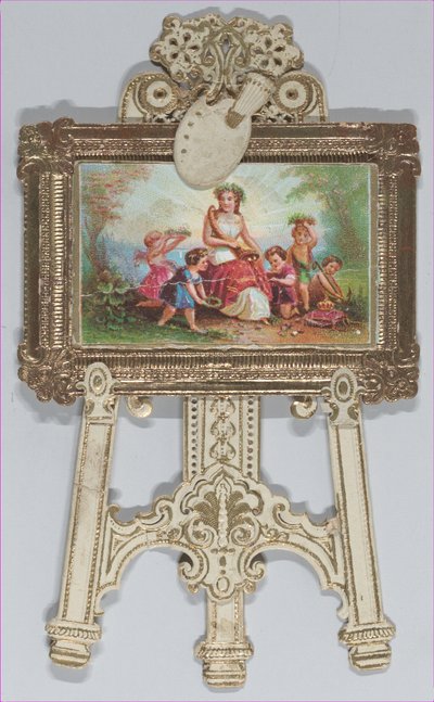 Valentine - Stehende Staffelei, chromolithografierte Familie, 1873 von Raphael Tuck and Sons