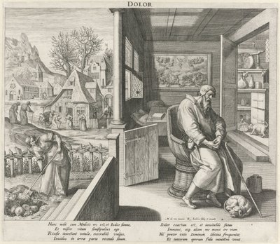 Alter unter dem Einfluss von Trauer von Raphaël Sadeler (I)