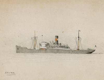 Fracht auf der Gironde-Mündung von Raymond Bonnefon