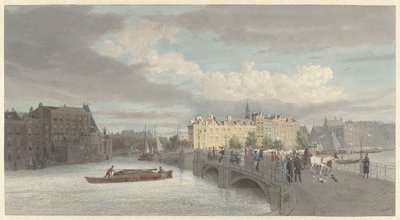 Ansicht der Halvemaansbrug an der Amstel in Amsterdam von Reinier Craeyvanger