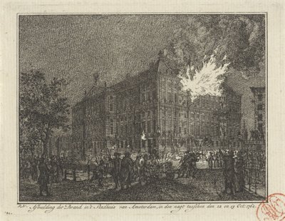 Brand im Rathaus von Amsterdam, 1762 von Reinier Vinkeles (I)