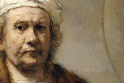 Rembrandt - Selbstporträt (Detail) von Rembrandt Harmensz. van Rijn