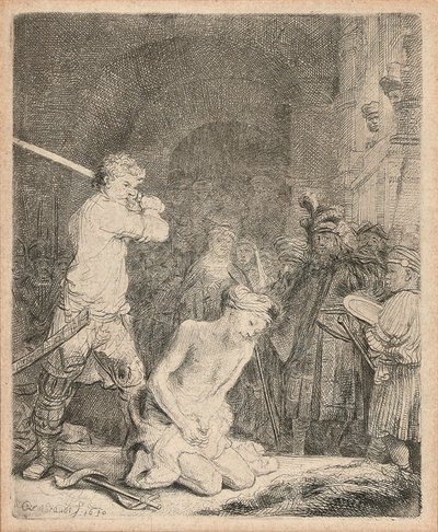 Die Enthauptung Johannes des Täufers, 1640 von Rembrandt van Rijn