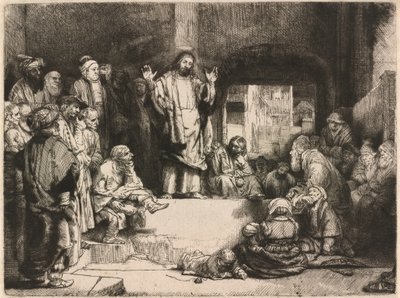 Christus predigt (La petite Tombe) von Rembrandt van Rijn