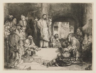 Christus predigt von Rembrandt van Rijn
