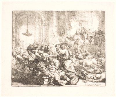 Christus vertreibt die Geldwechsler aus dem Tempel von Rembrandt van Rijn