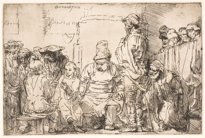 Christus sitzt und disputiert mit den Gelehrten von Rembrandt van Rijn