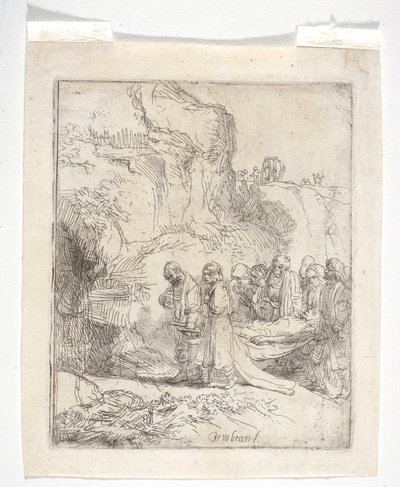 Christus zum Grab getragen von Rembrandt van Rijn