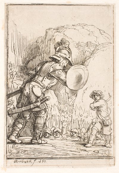 David und Goliath von Rembrandt van Rijn