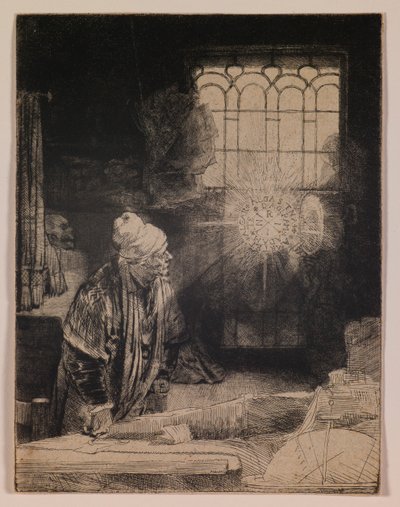 Faust (Der Gelehrte in seinem Studierzimmer) von Rembrandt van Rijn