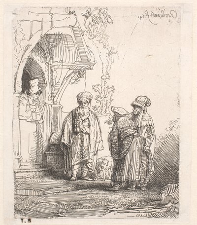 Jakob und Laban (?) von Rembrandt van Rijn