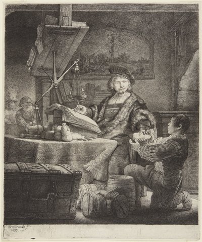 Jan Uytenbogaert (Der Goldwäger) von Rembrandt van Rijn
