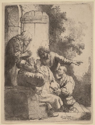 Josephs Mantel wird zu Jakob gebracht von Rembrandt van Rijn