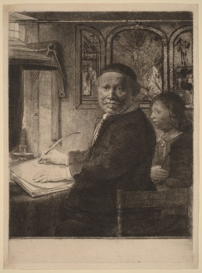 Lieven Willemsz van Coppenol: die kleinere Platte von Rembrandt van Rijn