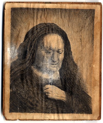 Rembrandts Mutter mit der Hand auf der Brust, von Reverend John Brand, 1782 von Rembrandt van Rijn