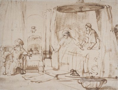Szene aus der Geschichte von Antiochus und Stratonice von Rembrandt van Rijn