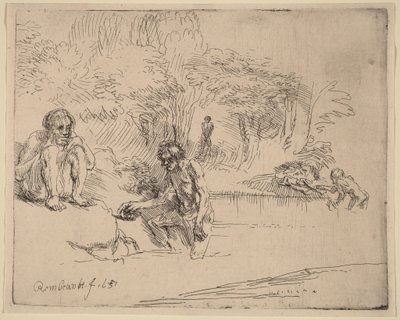Die Badenden von Rembrandt van Rijn