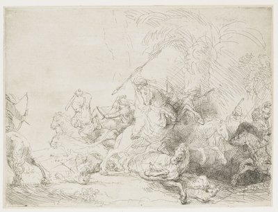 Die große Löwenjagd, 1641 von Rembrandt van Rijn