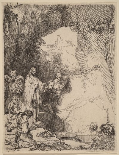 Die Auferweckung des Lazarus: Kleine Platte von Rembrandt van Rijn