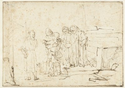 Tobias und der Engel verabschieden sich von Raguel von Rembrandt van Rijn