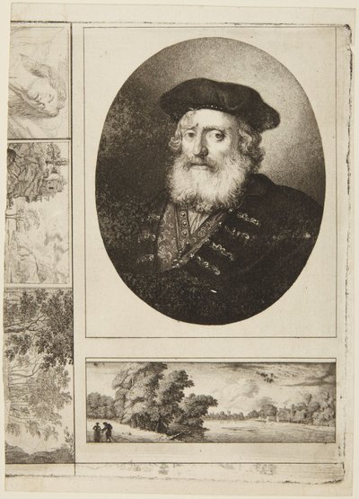 Alter Mann mit Barett von Rembrandt van Rijn