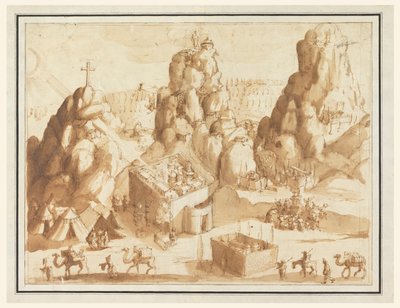 Fantastische Landschaft mit Szenen aus dem Alten und Neuen Testament von Remigio Cantagallina