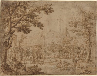 Der Jahrmarkt in Impruneta von Remigio Cantagallina