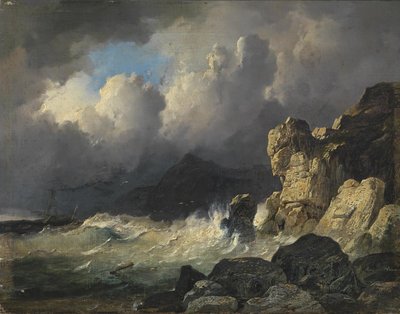 Stürmische Küste von Remigius Adrianus Haanen