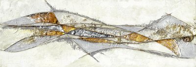 Abstrakter metallischer Fluss von Renate Holzner