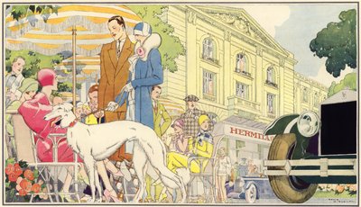 Teestunde im Hermitage Hotel, Le Touquet von Rene Vincent