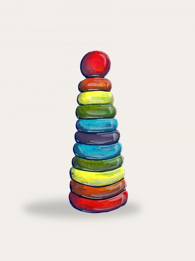 Bunte Stapelringe von Renee Machan Cottagecore Artist