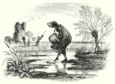 Hans Christian Andersen: Das Mädchen, das auf ein Brot trat (Lithografie) von Rex (after) Whistler