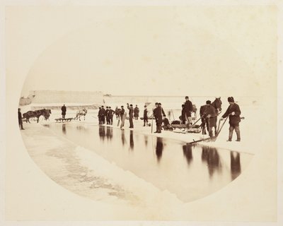 Eisschneiden auf dem St. Lawrence River von John Pardon