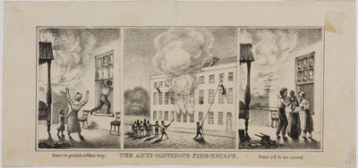 Der anti-ignitische Feuerfluchtweg, Mitte 19. Jahrhundert von John Pardon