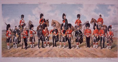 Schottische Regimenter der britischen Armee im Jahr 1895 von Richard (after) Simkin