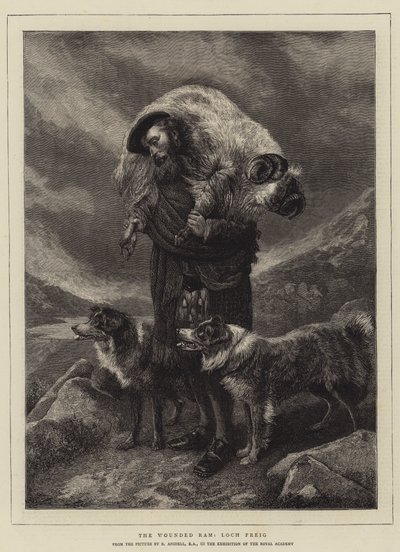 Der verwundete Widder, Loch Freig von Richard Ansdell