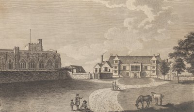 Der alte erzbischöfliche Palast in Maidstone, aus Edward Hasted
