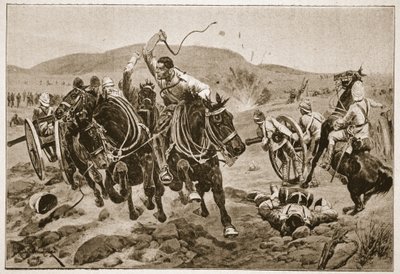 Feldartillerie im Einsatz, Illustration aus 